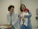 With Delia at the clinic